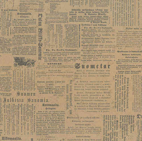 Naturlahjapaperi 70cm x 5m Sanomalehti