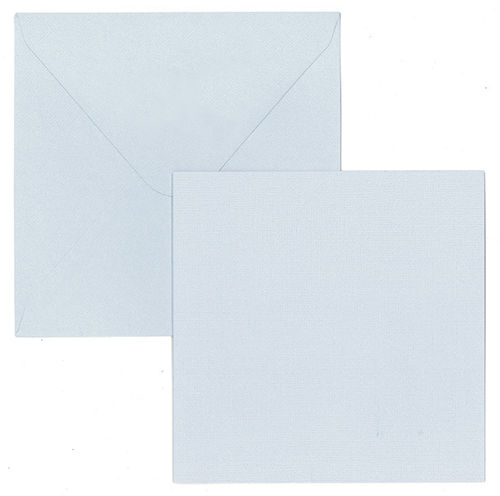 2-os. korttipohja + kirjekuori neliö Lumo vaaleansininen 5kpl+5kpl