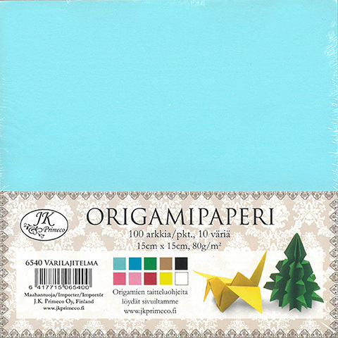 Origamipaperi neliö värilajitelma 100ark