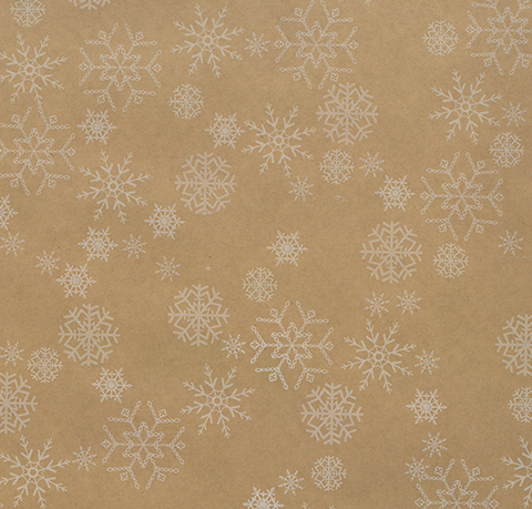 Naturlahjapaperi lumihiutale valkoinen 70cm x 5m 80g/m²