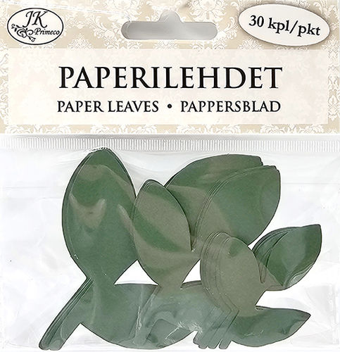 Paperilehdet vihreä lajitelma 30kpl