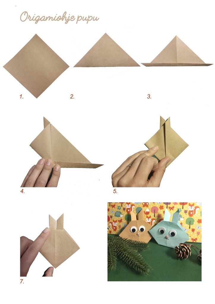 Origamipaperi neliö värilajitelma 100ark