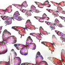 Tarra Perhoset pinkki hologrammi 25kpl