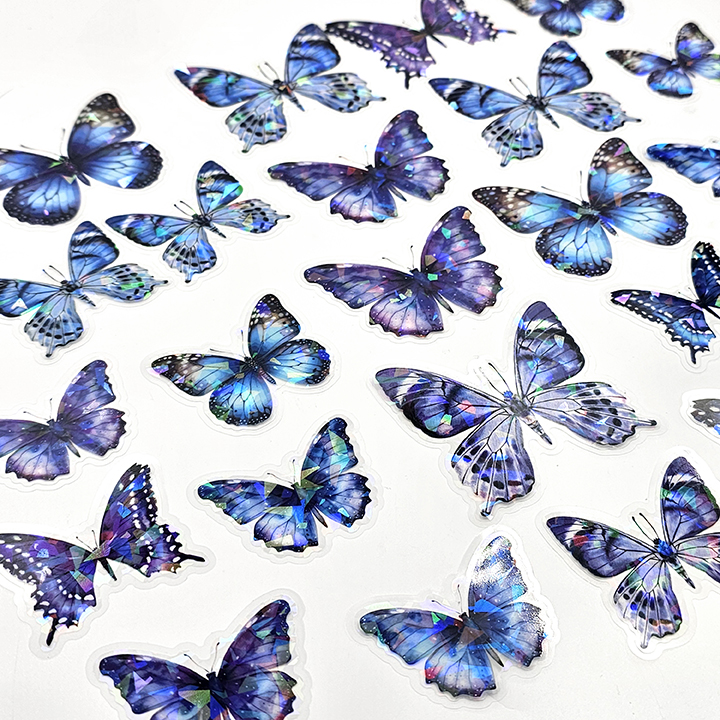 Tarra Perhoset sinilila hologrammi 25kpl