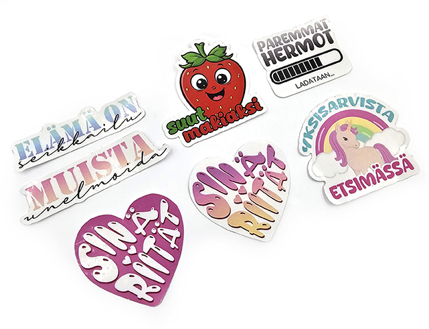 Vinyylitarra A4 hologrammi piste valkoinen 2ark