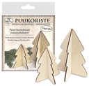 Wood decoration Spruce natural 2pcs