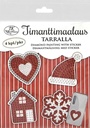 Diamond painting with sticker Christmas pictures red 4pcs