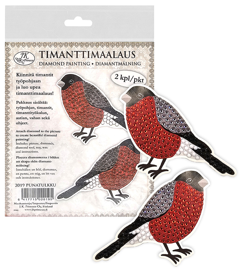 Timanttimaalaus Punatulkku 2kpl