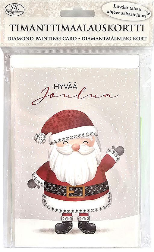 Diamond painting card Iloinen pukki 5pcs