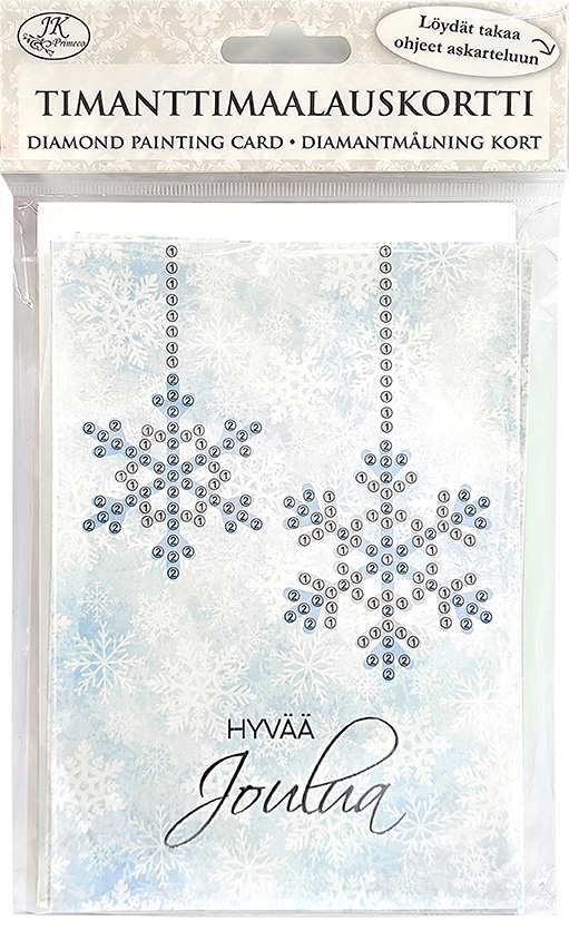 Timanttimaalauskortti Lumihiutaleet 5kpl