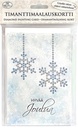 Diamond painting card Lumihiutaleet 5pcs