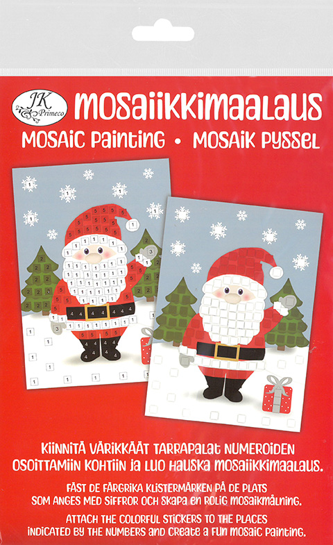 Mosaiikkimaalaus A5 Joulupukki