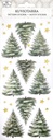 Pattern sticker Spruces gold