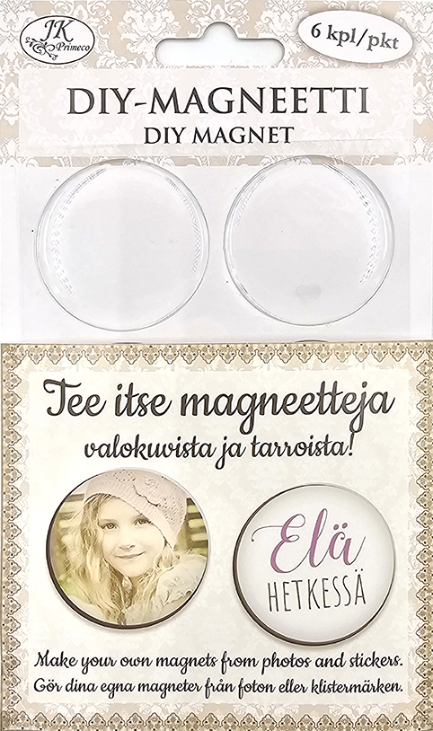 DIY magnet round 4cm 6pcs