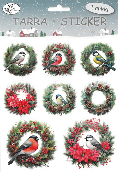 Sticker Birds and wreaths