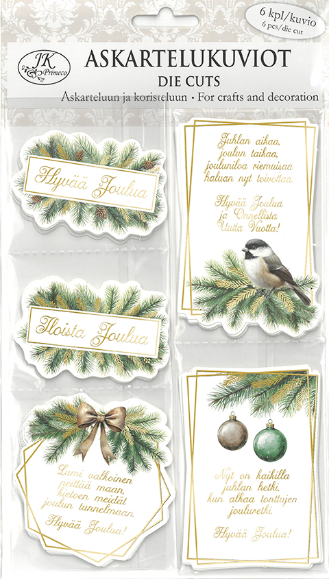 Die cuts Havut ja joulutekstit