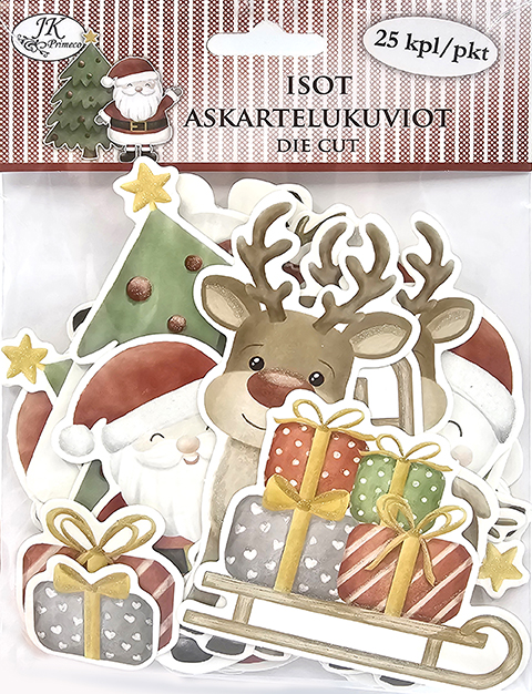 Isot askartelukuviot Iloiset jouluhahmot 25kpl