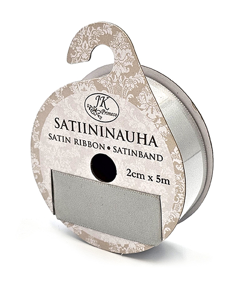 Satin ribbon 2cm x 5m silver