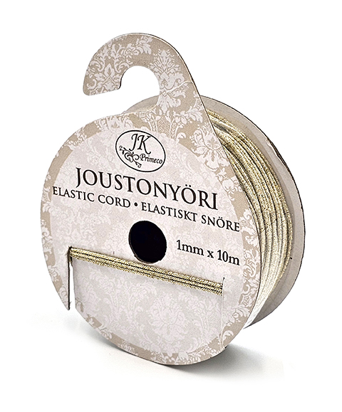 Elastic cord 1mm x 10m gold glitter