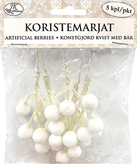 Koristemarjat valkoinen 5kpl