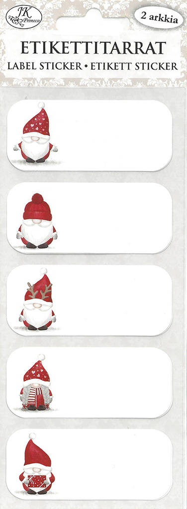 Label sticker narrow Santa couple 2 sheets