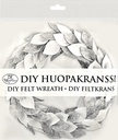 DIY Felt wreath white/grey