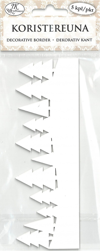 Decorative border Spruces white 5pcs