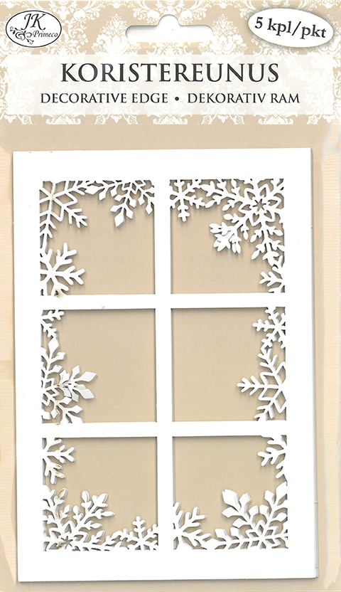 Decorative edge Window and snowflakes 5pcs