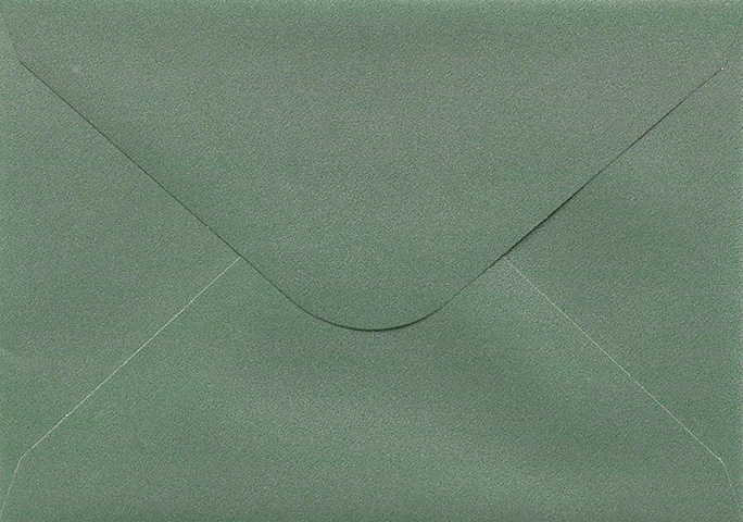 Pearlescent envelope C6 dark green 10pcs