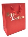 Gift bag M Hyvää joulua kultafolio punainen