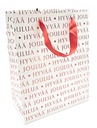 Gift bag M Hyvää joulua punafolio valkoinen