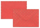 Foil envelope C6 Hearts gold red 10pcs