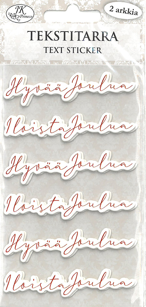 Text sticker Jouluteksti punainen 2 sheets