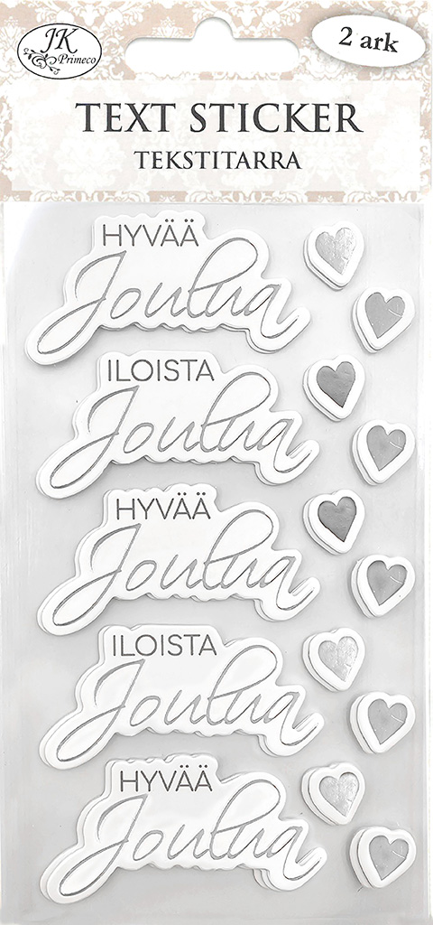 Tekstitarra Jouluteksti hopea 2ark