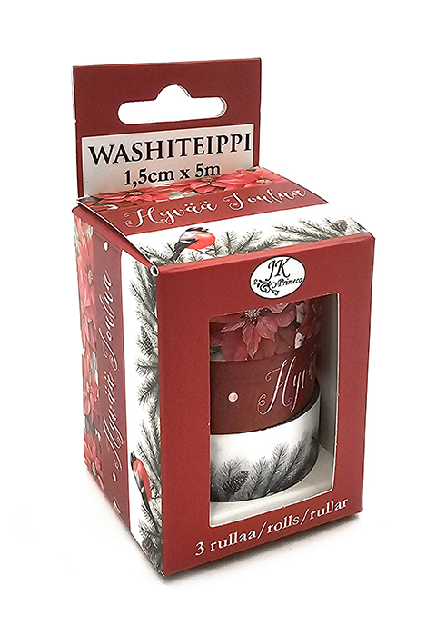 Washiteippi 1,5cm x 5m Jouluaihe 3rll