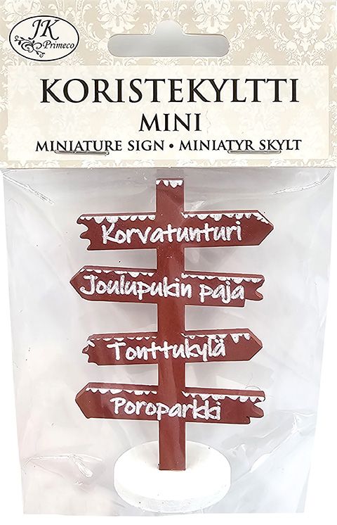 Miniature sign red
