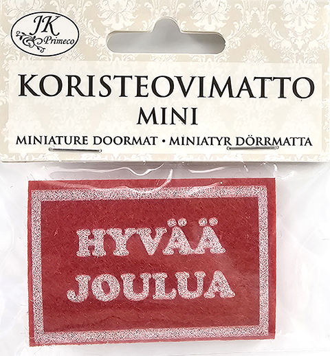 Koristeovimatto mini punainen