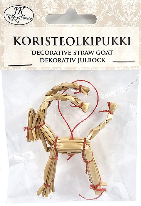 Decorative straw goat natural