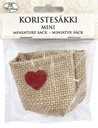 Koristesäkki mini Sydän punainen