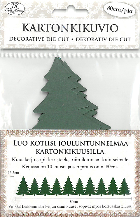 Decorative die cut Spruce garland 80cm