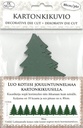 Decorative die cut Spruce garland 80cm