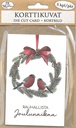 Die cut card Lumo Punatulkut ja kranssi 5pcs
