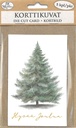 Die cut card Kuusi kulta 5pcs