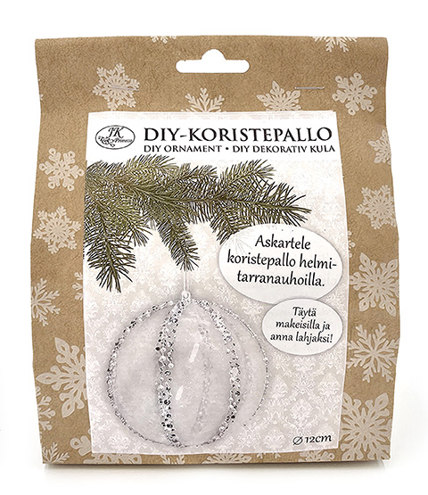 DIY Ball ornament set 12cm