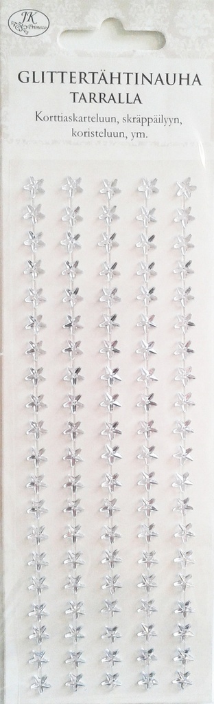 Rhinestone sticker ribbon star clear