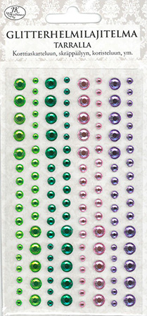 Rhinestone sticker assortment green/turquoise