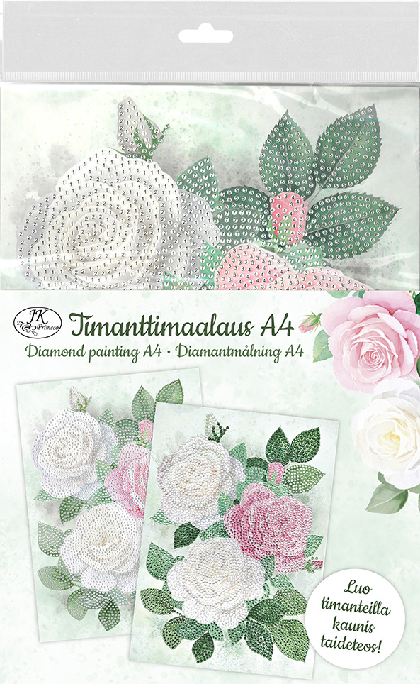 Timanttimaalaus A4 Ruusut