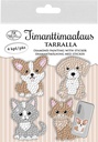 Diamond painting with sticker Cats and dogs 4pcs