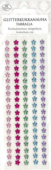 Rhinestone sticker ribbon Flower pastel             