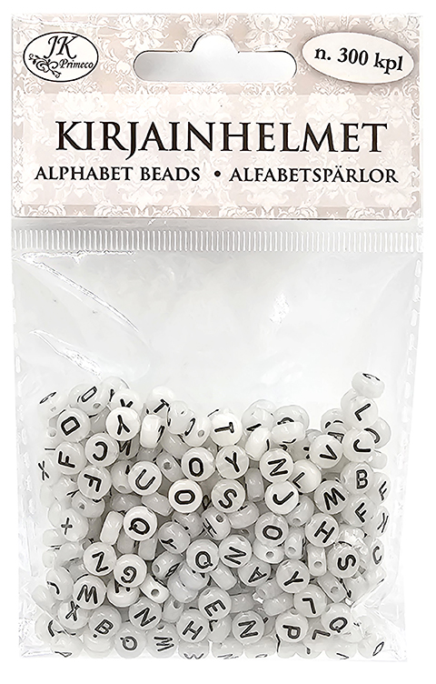 Alphabet beads glow-in-the-dark 300pcs